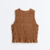 Camiseta sin mangas Comfortlux con detalle fruncido