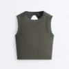 Camiseta sin mangas Comfortlux de canalé Camiseta sin mangas Comfortlux de canalé