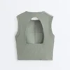 Camiseta sin mangas Comfortlux de canalé