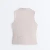 Camiseta sin mangas con cremallera Camiseta sin mangas con cremallera