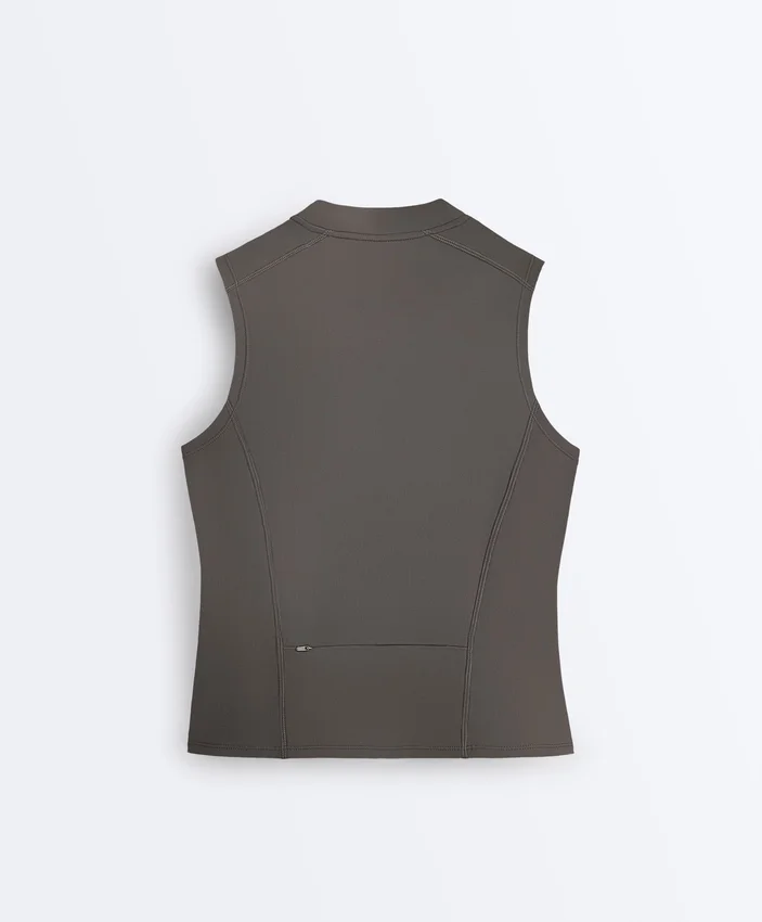 Camiseta sin mangas con cremallera Camiseta sin mangas con cremallera