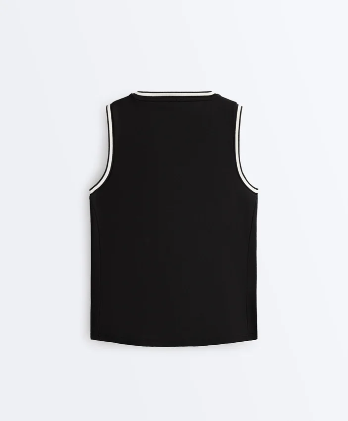 Camiseta sin mangas con cuello en V Camiseta sin mangas con cuello en V
