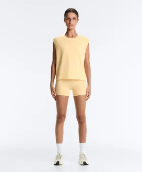 Camiseta sin mangas de mezcla de algodón