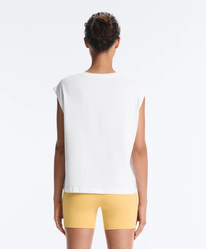 Camiseta sin mangas de mezcla de algodón Camiseta sin mangas de mezcla de algodón