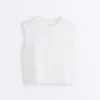 Camiseta sin mangas de mezcla de algodón Camiseta sin mangas de mezcla de algodón