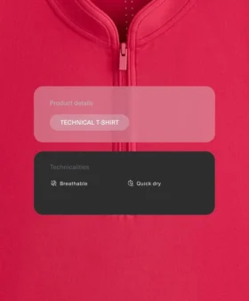 Camiseta técnica sin mangas con media cremallera