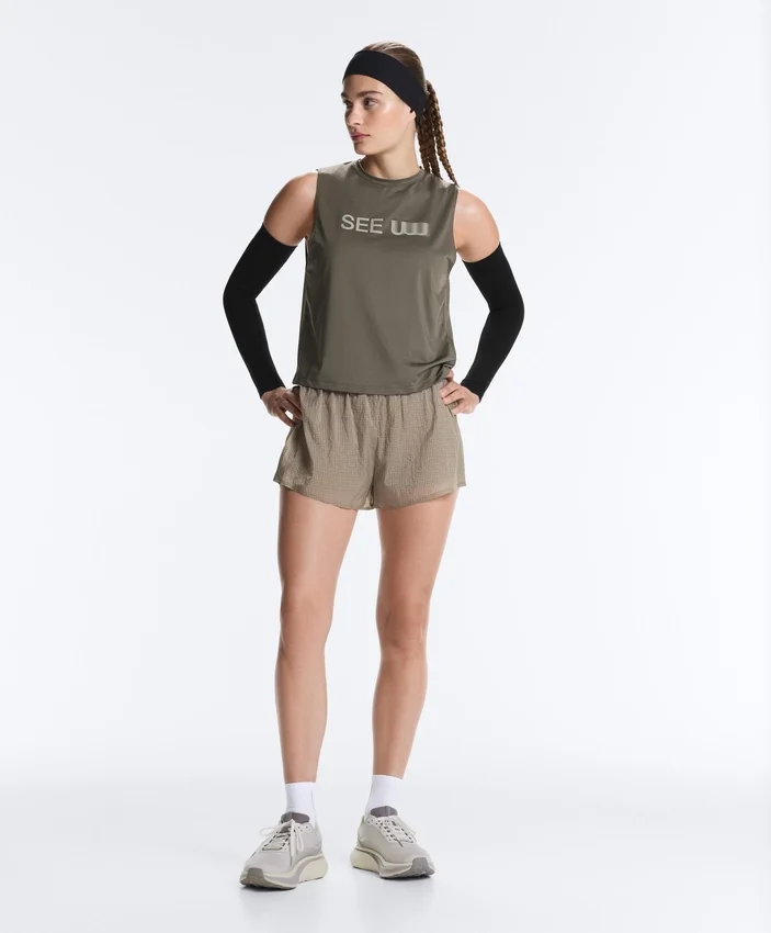 Camiseta técnica sin mangas con texto Camiseta técnica sin mangas con texto