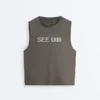 Camiseta técnica sin mangas con texto Camiseta técnica sin mangas con texto