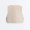 Chaleco acolchado de cuadros vichy florales Chaleco acolchado de cuadros vichy florales