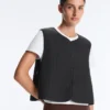 Chaleco de nailon acolchado fino