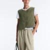 Chaleco de nailon acolchado fino