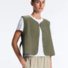 Chaleco de nailon acolchado fino