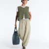 Chaleco de nailon acolchado fino