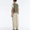 Chaleco de nailon acolchado fino