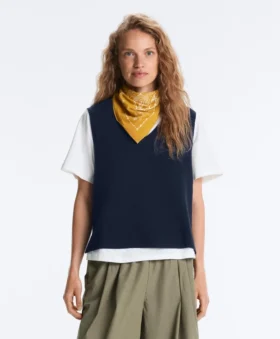 Chaleco de punto con cuello en V Chaleco de punto con cuello en V