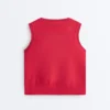 Chaleco de punto con cuello en V Chaleco de punto con cuello en V