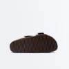 Chanclas de piel serraje con hebilla Chanclas de piel serraje con hebilla