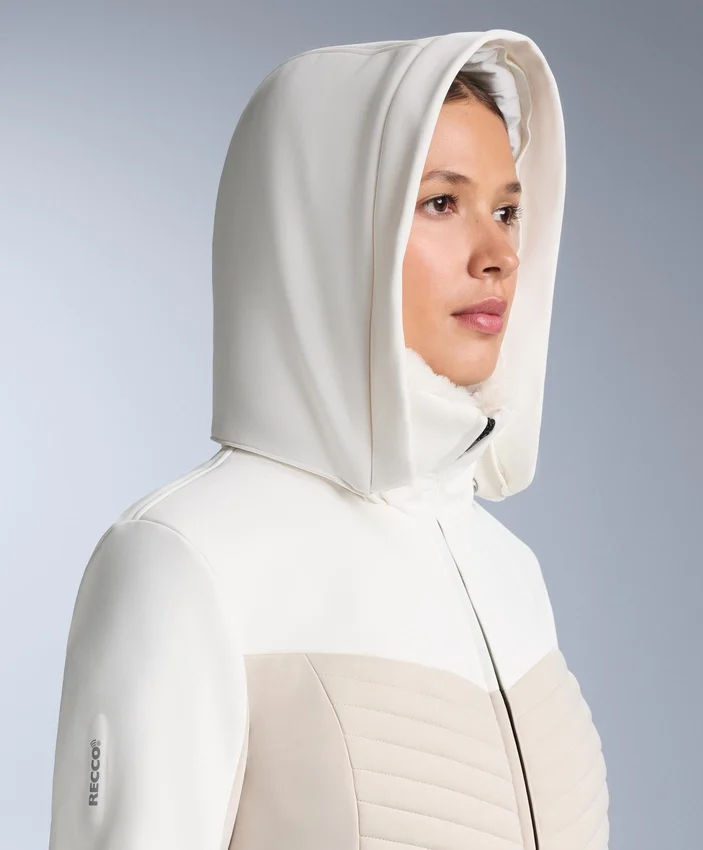 Chaqueta acolchada de esquí Primaloft® con bloques de color y corte superajustado, resistente al agua Chaqueta acolchada de esquí Primaloft® con bloques de color y corte superajustado, resistente al agua