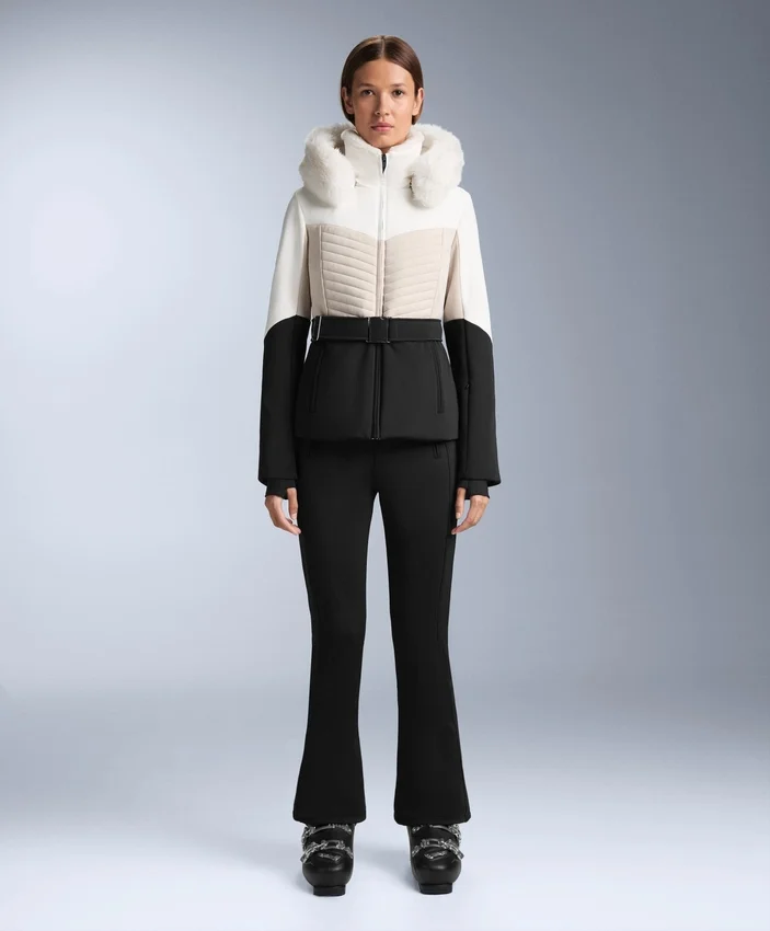 Chaqueta acolchada de esquí Primaloft® con bloques de color y corte superajustado, resistente al agua Chaqueta acolchada de esquí Primaloft® con bloques de color y corte superajustado, resistente al agua