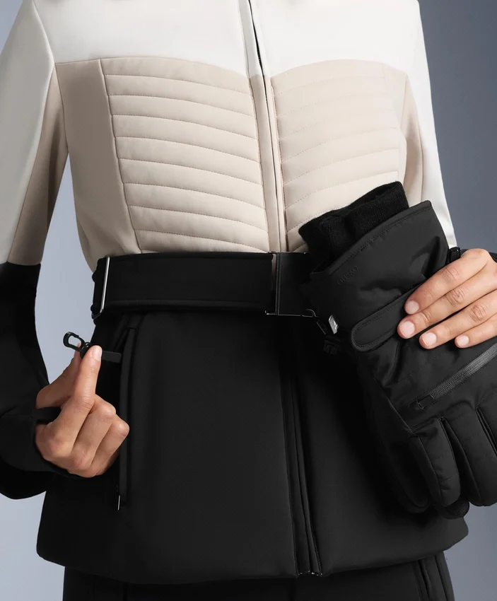Chaqueta acolchada de esquí Primaloft® con bloques de color y corte superajustado, resistente al agua Chaqueta acolchada de esquí Primaloft® con bloques de color y corte superajustado, resistente al agua