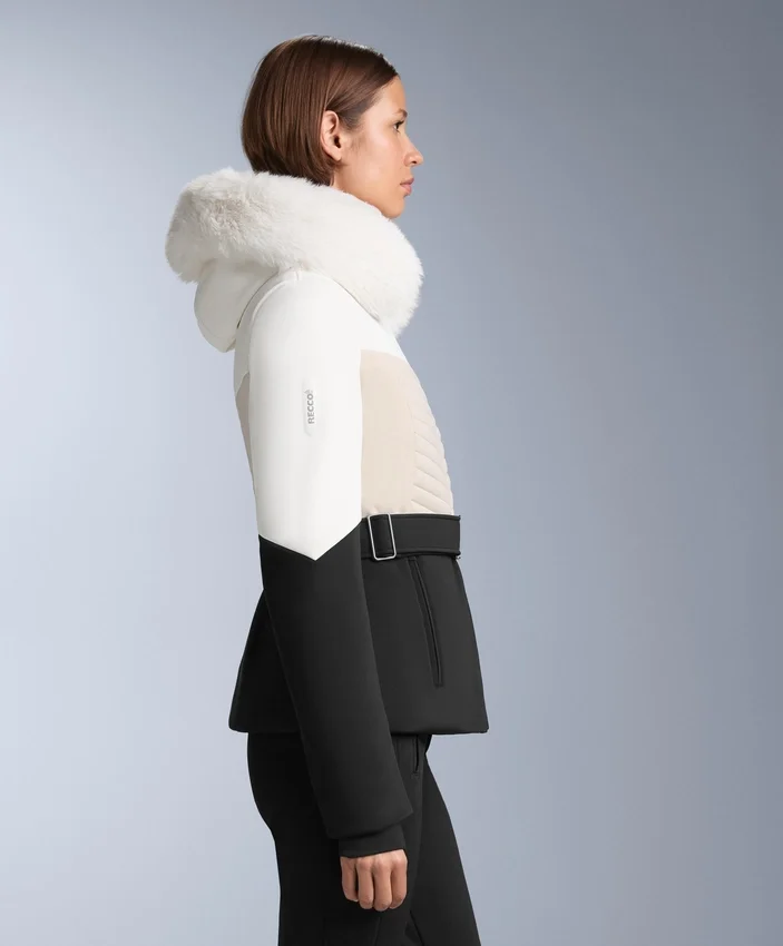 Chaqueta acolchada de esquí Primaloft® con bloques de color y corte superajustado, resistente al agua Chaqueta acolchada de esquí Primaloft® con bloques de color y corte superajustado, resistente al agua