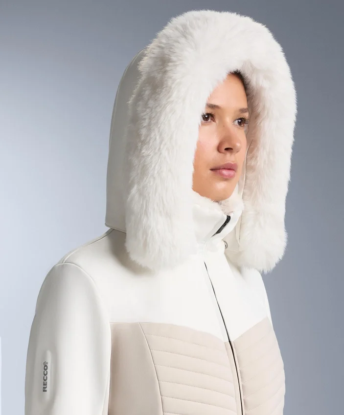 Chaqueta acolchada de esquí Primaloft® con bloques de color y corte superajustado, resistente al agua Chaqueta acolchada de esquí Primaloft® con bloques de color y corte superajustado, resistente al agua
