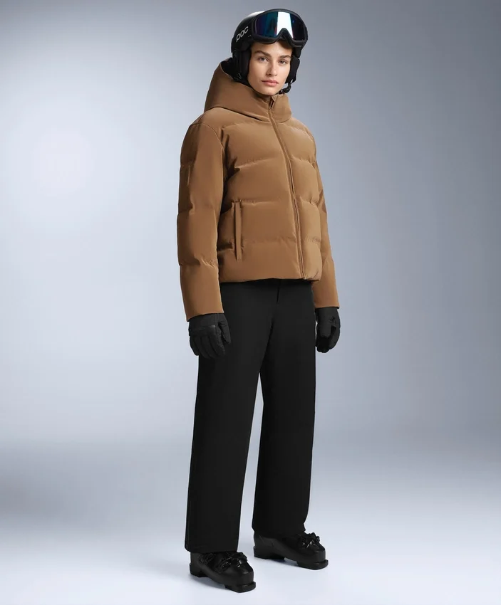 Chaqueta acolchada de satén 80 % plumón y 20 % plumas Minardi Piume Ski, resistente al agua Chaqueta acolchada de satén 80 % plumón y 20 % plumas Minardi Piume Ski, resistente al agua