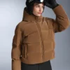 Chaqueta acolchada de satén 80 % plumón y 20 % plumas Minardi Piume Ski, resistente al agua Chaqueta acolchada de satén 80 % plumón y 20 % plumas Minardi Piume Ski, resistente al agua