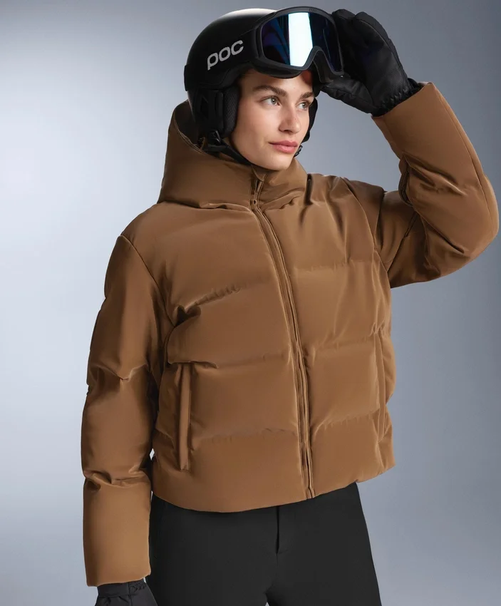 Chaqueta acolchada de satén 80 % plumón y 20 % plumas Minardi Piume Ski, resistente al agua Chaqueta acolchada de satén 80 % plumón y 20 % plumas Minardi Piume Ski, resistente al agua