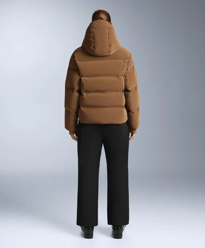 Chaqueta acolchada de satén 80 % plumón y 20 % plumas Minardi Piume Ski, resistente al agua Chaqueta acolchada de satén 80 % plumón y 20 % plumas Minardi Piume Ski, resistente al agua