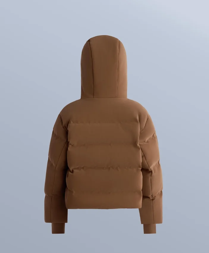 Chaqueta acolchada de satén 80 % plumón y 20 % plumas Minardi Piume Ski, resistente al agua Chaqueta acolchada de satén 80 % plumón y 20 % plumas Minardi Piume Ski, resistente al agua