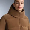 Chaqueta acolchada de satén 80 % plumón y 20 % plumas Minardi Piume Ski, resistente al agua Chaqueta acolchada de satén 80 % plumón y 20 % plumas Minardi Piume Ski, resistente al agua