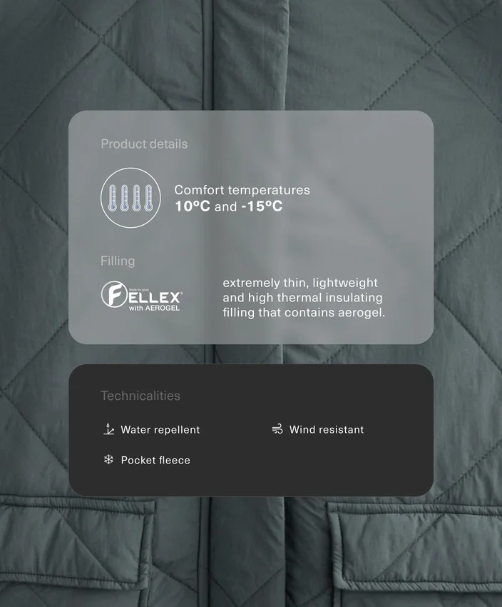 Chaqueta acolchada repelente al agua Fellex® Aerogel Chaqueta acolchada repelente al agua Fellex® Aerogel