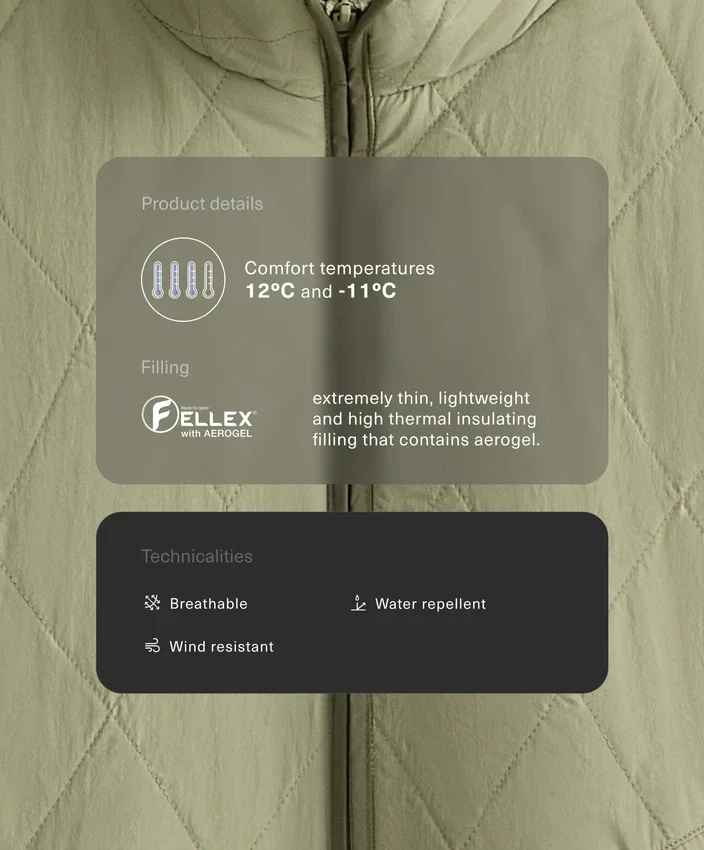 Chaqueta acolchada repelente al agua Fellex® Aerogel Chaqueta acolchada repelente al agua Fellex® Aerogel