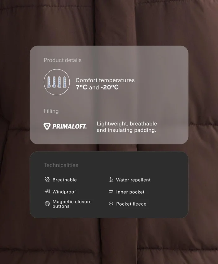 Chaqueta acolchada repelente al agua Primaloft® Chaqueta acolchada repelente al agua Primaloft®