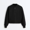 Chaqueta bomber a rayas con modal Soft Touch
