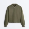 Chaqueta bomber a rayas con modal Soft Touch