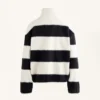 Chaqueta bomber de imitación de piel de oveja a rayas
