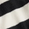 Chaqueta bomber de imitación de piel de oveja a rayas
