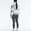 Chaqueta bomber de imitación de piel de oveja a rayas