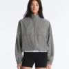 Chaqueta bomber de mezcla de lyocell con estampado de cuadros vichy Chaqueta bomber de mezcla de lyocell con estampado de cuadros vichy