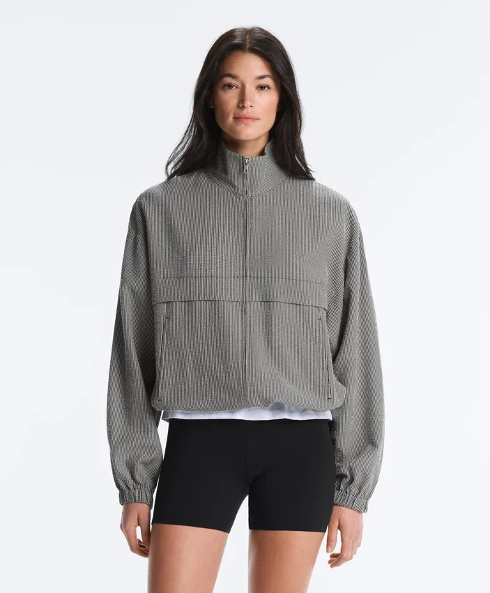 Chaqueta bomber de mezcla de lyocell con estampado de cuadros vichy Chaqueta bomber de mezcla de lyocell con estampado de cuadros vichy