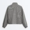 Chaqueta bomber de mezcla de lyocell con estampado de cuadros vichy Chaqueta bomber de mezcla de lyocell con estampado de cuadros vichy