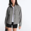 Chaqueta bomber de mezcla de lyocell con estampado de cuadros vichy Chaqueta bomber de mezcla de lyocell con estampado de cuadros vichy