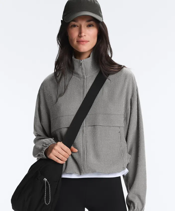 Chaqueta bomber de mezcla de lyocell con estampado de cuadros vichy Chaqueta bomber de mezcla de lyocell con estampado de cuadros vichy