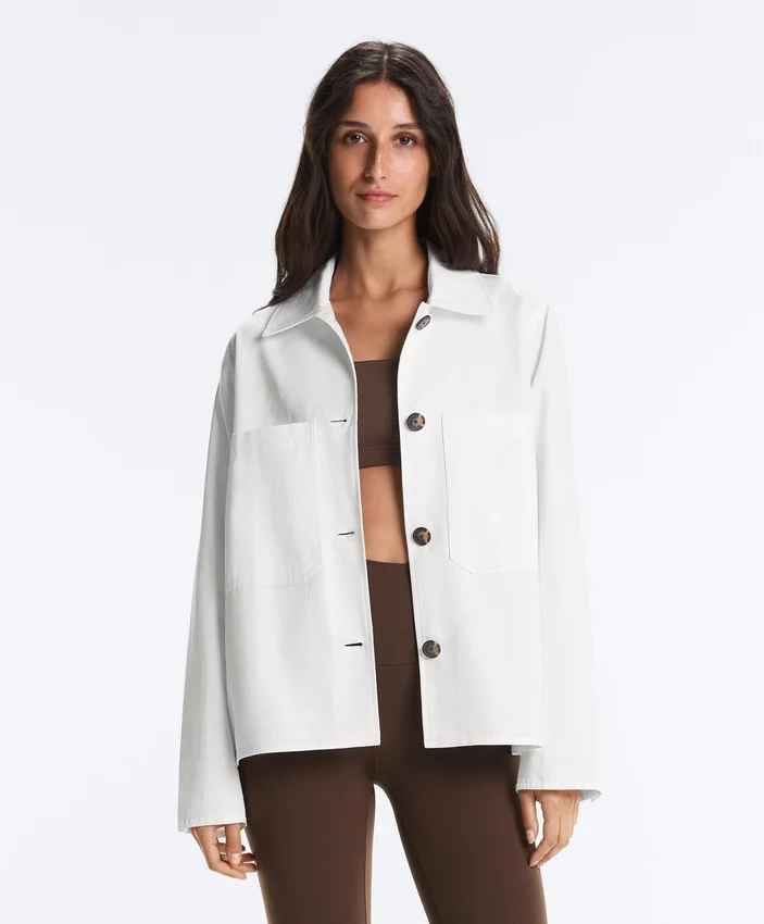 Chaqueta con bolsillos de mezcla de algodón Chaqueta con bolsillos de mezcla de algodón