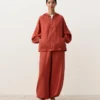 Chaqueta con capucha 100 % lino