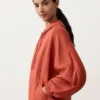 Chaqueta con capucha 100 % lino