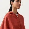 Chaqueta con capucha 100 % lino