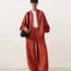 Chaqueta con capucha 100 % lino